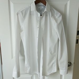 Calvin Klein white shirt with grey trim